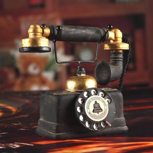 复古怀旧老式 电话机摆件酒吧咖啡馆店铺服装 店橱窗装 饰道具摆设