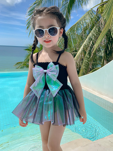女童泳衣夏季 新款 儿童裙式 游泳衣洋气公主3岁女孩女宝宝连体可爱2