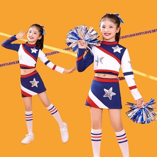 儿童啦啦操服装 拉拉队服幼小学生运动会女演出服竞技比赛表演班服