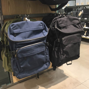 日本无印宽口袋双肩包大容量学生书包男女休闲旅行登山背包电脑包