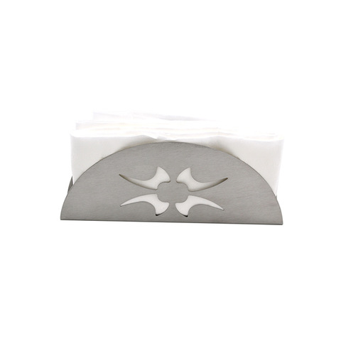 纸巾座酒店用品西式 不锈钢创意餐巾座餐巾架扇形平面镂空直供