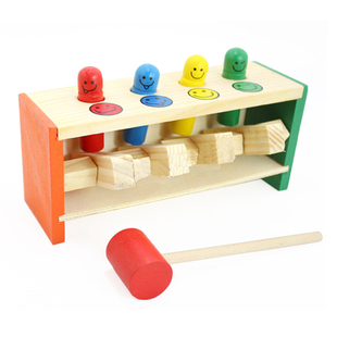 儿童启蒙锤子敲打台击桩乐锤盒打击飞人游戏宝宝早教具益智力玩具
