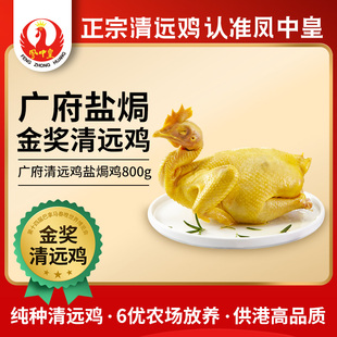 广府盐焗清远鸡放养土鸡 广东风味特产盐焗鸡800g 天农