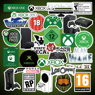 微软xbox游戏机logo贴纸天蝎座主机手柄手机电脑盒子ipad防水贴画