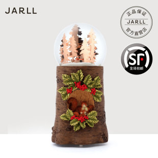 JARLL圣诞森林雪花水晶球音乐盒送男女生女孩儿童生日圣诞节礼物