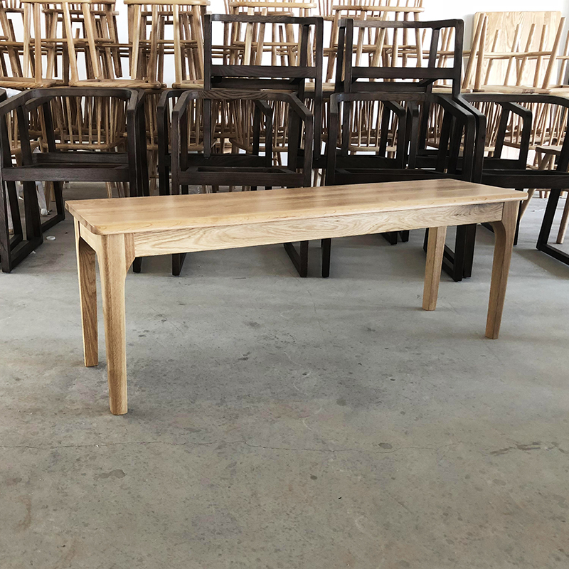 全实木长条凳家用餐凳餐厅椅子休闲原木换鞋 凳小板凳简约现代北欧