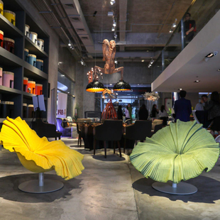 创意个性 艺术造型花瓣休闲椅子扇形椅异形孔雀baxter椅子 设计师款