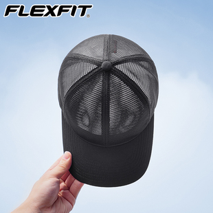 360°透气男士 帽子全网眼透气网帽棒球帽男大头围帽子 FLEXFIT