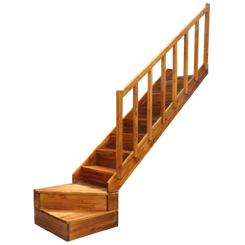 复式 实木楼梯定制整体楼梯简单转角旋转直梯子室内外阁楼工厂直销