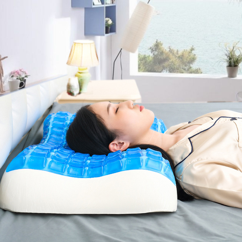 恒温凝胶枕头清凉护颈椎慢回弹记忆棉枕芯硅胶单人助睡眠四季 通用