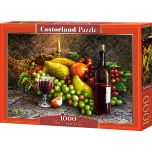 Castorland巧思欧洲进口拼图1000片水果和葡萄酒104604益智玩具