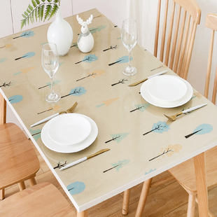 北欧防污PVC防水防油餐桌布垫免洗桌垫茶几垫台布塑料书桌餐桌垫