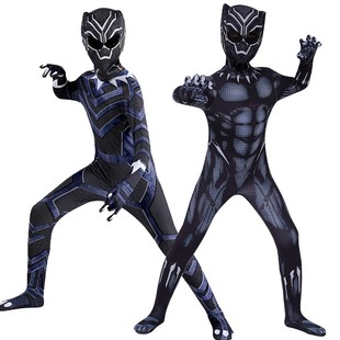 六一儿童节黑豹衣服复仇者联盟cosplay服装 漫威钢铁蜘蛛侠战衣男