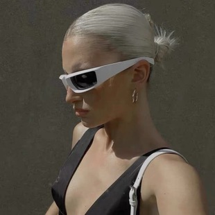 y2k未来科技感朋克墨镜男女凹造型抖音网红同款 超质感炫酷太阳镜