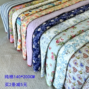 纯棉床单床盖夹棉床单绗缝被空调盖毯夏凉被儿童爬垫1.2米 1.5米