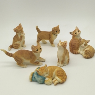 仿真小猫家居装 饰品摆件创意礼物可爱礼品树脂动物猫咪工艺品摆设