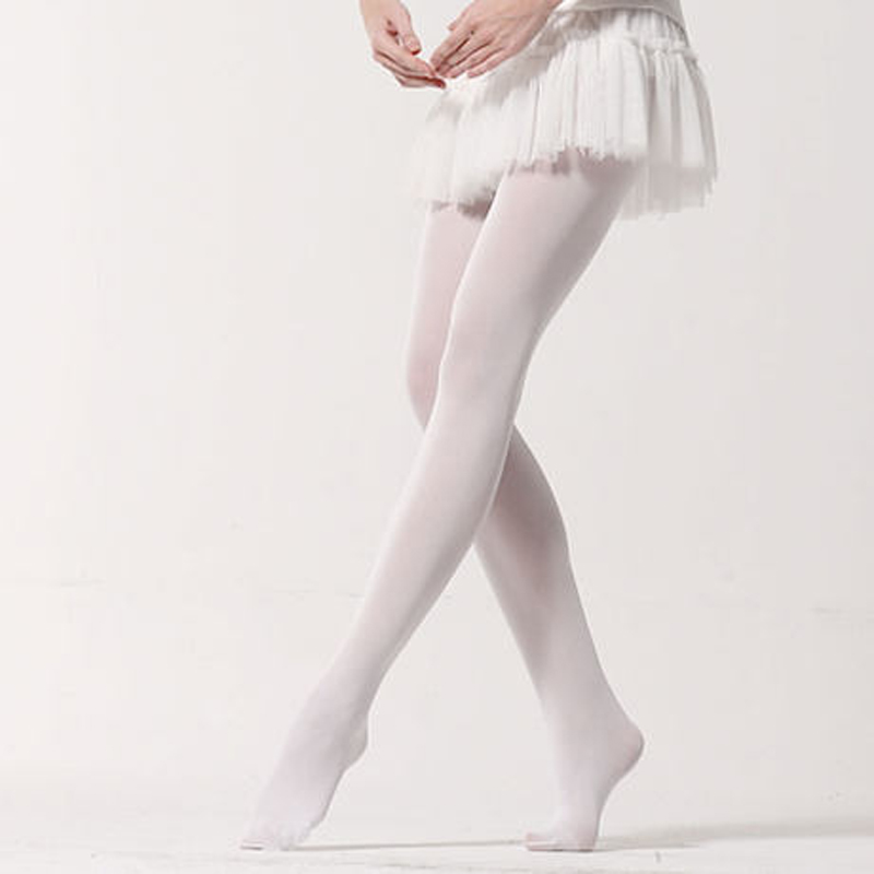 袜成人体操打底袜春秋款 儿童舞蹈 丝袜舞蹈袜白色天鹅绒芭蕾连裤