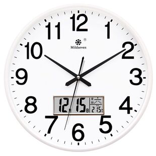 急速发货钟表挂钟日历客厅创意时钟挂表简约现代家庭静音电子石英