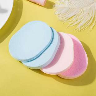 极速日本进口化妆棉湿敷专用粉扑海绵厚款 脸部气垫清洗剂包卸一次