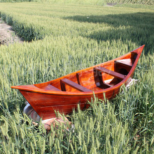 新品 欧式 木船户外景观装 饰木船道具船小木船O模型工艺船摆件木船
