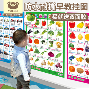 推荐 宝宝早教挂图无声婴幼儿童0 6岁墙贴画认知识字汉语拼音字