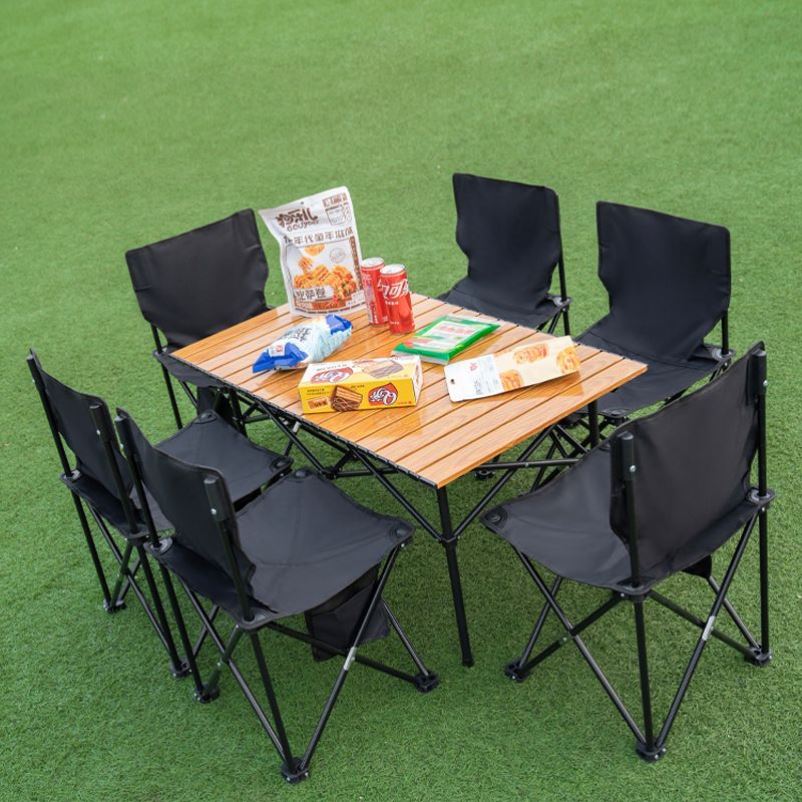 套装 户外露营野餐桌椅子凳子 摆摊专用桌简易烧烤小桌子折叠可携式