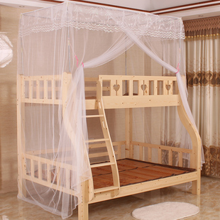 厂家子母床蚊帐上下铺梯形1.0米0.9双层床1.2m高低儿童床1.35米一