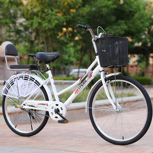 自行车男女24 26寸轻便通勤单车成人学生普通复古.代步自行车 新款