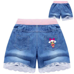Kids Lace Girls Summer Shorts Girl Denim Teenage Pants 推荐