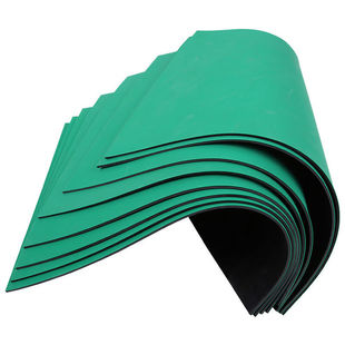 推荐 厂销新酌秀防静电地垫桌垫维修工作台胶皮垫橡胶垫绿色20mm厚