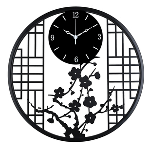 新中式 挂钟客厅家用时尚 中国风挂墙时意挂表艺术装 饰X简约创钟钟