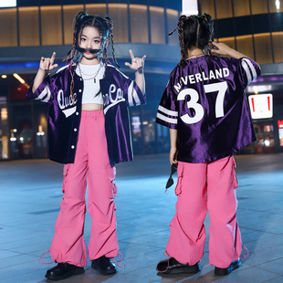 新款 儿童爵士舞韩国女团舞蹈街舞嘻哈少儿JAZZ表演出服装 套装