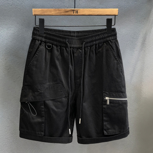 五分裤 宽松美式 山系复古水洗高端纯棉重磅工装 夏季 男士 短裤 休闲裤