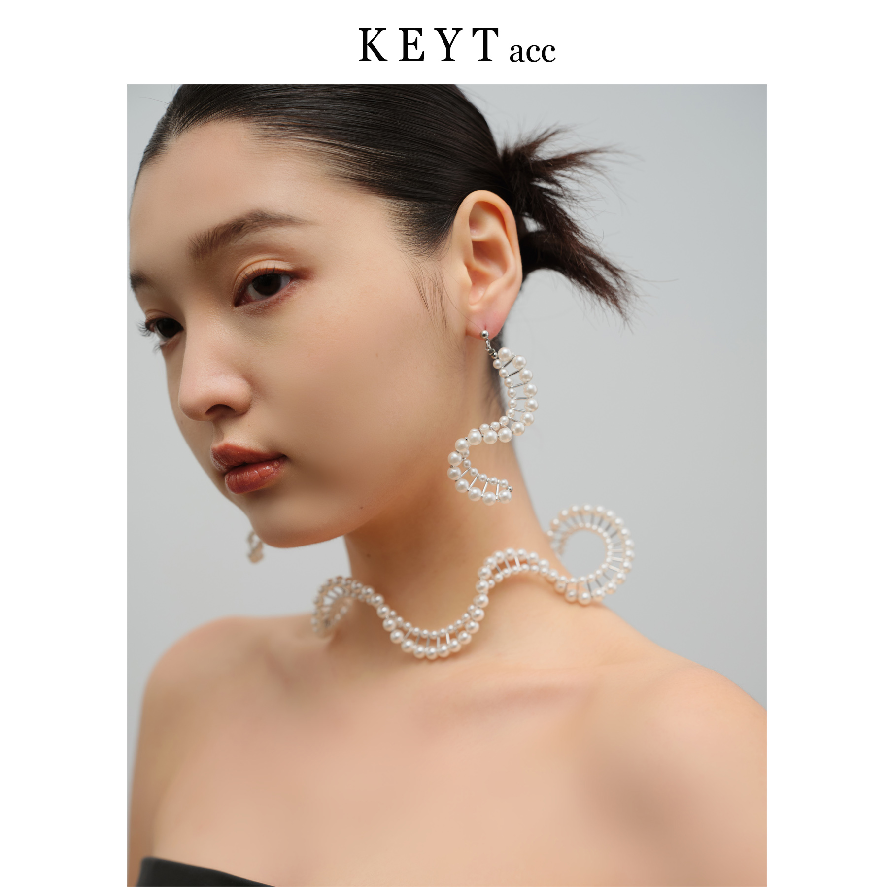keytacc旋转天梯系列珠珠造型耳环