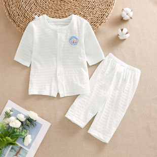 夏季 婴儿纯棉七分袖 宝宝纯棉七分半袖 七分裤 短袖 衣服 套装