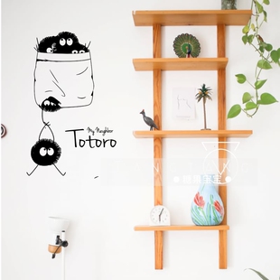 龙猫totoro可爱墙贴背影创意日本动漫卡通宿舍墙壁装 饰贴纸动漫迷