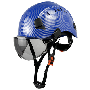 碳纤维纹路工程安全帽工地防砸透气救援头盔男国标施工建筑工程