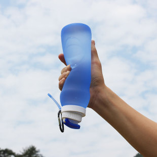 硅胶水杯便携折叠杯子软耐高温学生高颜值夏季 户外食品级运动水壶