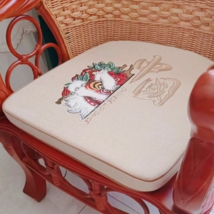 高密度海绵垫子定做餐椅坐垫阳光椅藤椅垫防滑马蹄垫中式 古典定制