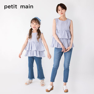 2021夏季 新款 petitmain女童亲子装 衬衫 中小童宝宝日系小清新无袖