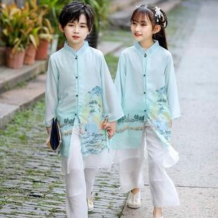 儿童中国风汉服大型活动演出服大合唱表演服男女童中小学生活动服