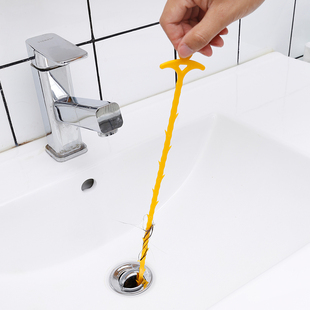 日本家用通下水道疏通神器厨房厕所浴室可弯曲管道毛发头发清理器