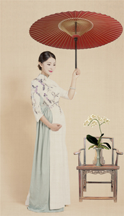 孕妇照服装 中国风古典唯美旗袍孕妇影楼摄影写真拍照服饰 2021新款