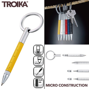 创意多功能圆珠笔 刻度尺螺丝工具钥匙扣触屏笔钥匙笔 德国TROIKA