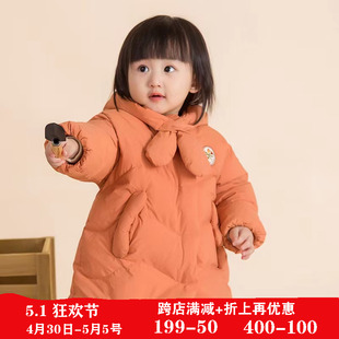 儿童保暖白鸭绒洋气韩版 拉比女童羽绒服2023冬季 外套 新款 专柜同款