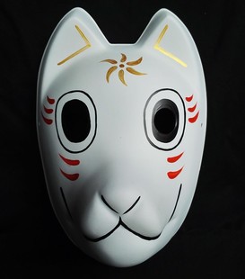 日本狐狸妖狐和风全脸面具手绘版 萤火之森 天天特价 阿金手绘面具