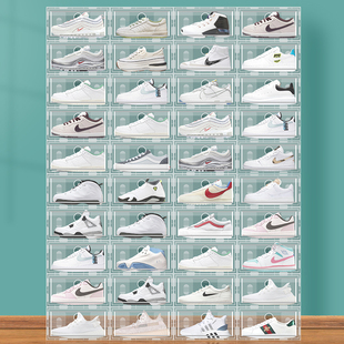 20个装 加厚鞋 子神器省空间塑料鞋 柜抽拉式 鞋 盒收纳盒透明抽屉式