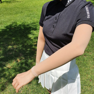 套冰丝超薄无缝裸色紫外线骑行户外运动韩国代购 23新 高尔夫防晒袖
