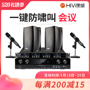 Hivi 惠威 中小型会议室音响套装 会议音箱系统设备全套无线话筒