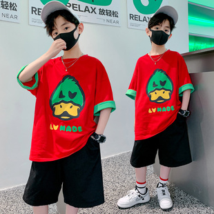 男童夏装 套装 帅气夏季 小孩运动两件套韩版 中大儿童短袖 潮 2022新款